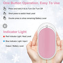 Rechargeable - Pink and White Hand Warmer with Fast Heating and Compact Design