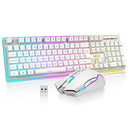 RedThunder - K10 Wireless Gaming Keyboard & Mouse Combo, LED Backlit, UK Layout
