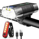 Rehkittz Rechargeable Bike Lights Set - 3300 Lumen, 9 Modes