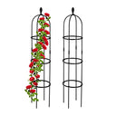 Relaxdays - Garden Obelisk Set, 160 x 35 cm, Metal Support for Climbing Plants