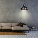 Relaxdays - Industrial Pendant Light, Shabby Look, LED Hanging Lamp, Black Metal