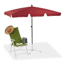 Relaxdays - Rectangular Beach Umbrella, 200 x 120 cm, Height-Adjustable, Bordeaux