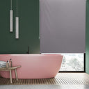 Relaxdays - Water-Repellent Grey Shower Blind, 140 x 240 cm, Rope Roller Design