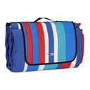 Relaxdays - XXL Insulated Waterproof Picnic Blanket With Carry Handle, Striped