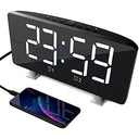 Reloj - Portable LED Digital Alarm Clock With USB Port, 3 Dimming Modes