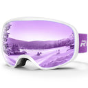 Rioroo Ski Goggles for Glasses Wearers - Double Lens, Anti-Fog