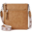 Roulens Vegan Soft Leather Crossbody Bag with Adjustable Strap