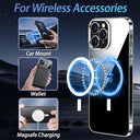 S. Tedazo - Magnetic Clear iPhone XR Case, Magsafe Compatible, Shockproof, Anti-Yellow