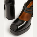 Leather Patent Platform Court Shoes Eu 37