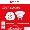 Skross - World to Europe Travel Adapter, Schuko Standard, Compact Design