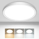 Shop the Slochi 6.5 Inch LED Flush Mount Light with 12W power, 1200LM brightness, and 3 selectable color temperatures. Ideal for kitchens, bedrooms, and hallways.
