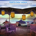 SolarGlow - Waterproof Solar Lantern Lights Outdoor, 2 Pack Yellow