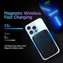 Spigen - 5000mAh Magnetic Battery Pack for iPhone 15/14/13/12, USB-C Included
