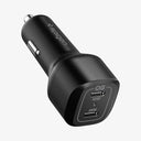 Spigen - 65W Dual USB C Car Charger, Fast Charging PD 3.0 for iPhone & MacBook