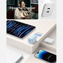 Spigen - 65W Dual USB-C Wall Charger with PD 3.0, Compact Design, Sierra Blue