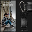 Spigen - Rugged Armor Case for AirPods Pro 2, Slim Design, Metal Carabiner, TPU Protection
