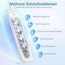 Sternhell - 4-Way Power Strip with 4 USB Ports, Surge Protection, Wall Mounted