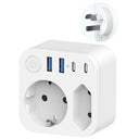 Sudeery Travel Adapter - 4 USB Ports & Type C for Australia & Germany