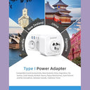 Sudeery - Australia Germany Travel Adapter with 4 USB Ports & Type C Support