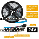 Supernight - 32.8ft RGB LED Strip Lights, 600 LEDs, Color Changing, Black PCB