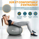 TRESKO - BPA Free Gym Ball with Air Pump | Anti-Burst, 300 kg Capacity, Ideal for Fitness & Yoga
