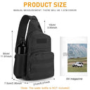 Tactical - Water Resistant MOLLE Sling Bag with Water Bottle Holder & Adjustable Strap