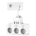 Techuoso Electric Power Strip with 3 Independent Control Sockets