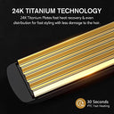 Terviiix - 24K Titanium Wide Hair Crimper, Dual Voltage, Auto Off, 1.5 Inch