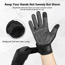 Tibisi - Winter Thermal Cycling Gloves for Men & Women, Windproof, Touchscreen, Non-Slip