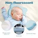 TinyTotsJoy - Memory Foam Baby Pillow, Portable Cartoon Bear, Ergonomic Design, Breathable Bedding for Infants