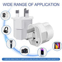Tishow - 2 Pack UK Travel Adapter with Type G Plug, Compact Design, Universal Compatibility