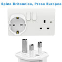 Towkom - UK to EU Travel Adapter, 2-Piece Set, Child Safety, Type G Compatible