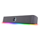 Experience immersive sound with the Trust Gaming GXT 1619 Rhox RGB Sound Bar. USB powered, compact design, perfect for PC, laptop, and TV. Keywords: RGB sound bar, USB powered speaker, compact stereo