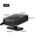 Tyenaza - 12V 150W Car Fan Heater, Portable 2-in-1 Demister & Defroster