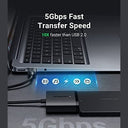 Ugreen - SATA III to USB 3.0 Adapter Cable with UASP, 5Gbps Transfer Rate, Compatible with 2.5" & 3.5" HDD/SSD