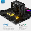 UpHere - P4K CPU Air Cooler with 6mm x 4 Copper Heat Pipes & 120mm PWM Fan