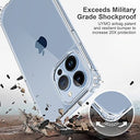 UyMo - Crossbody Case for iPhone 14 Pro Max, Transparent, Neck Strap, Includes Screen & Lens Protectors