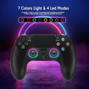 Varkda - Wireless PS4 Controller with Dual Vibration, RGB LED, Audio Jack