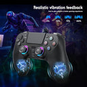 Varkda - Wireless PS4 Controller with Dual Vibration, RGB LED, Audio Jack