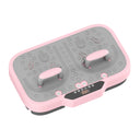 SALTUS Pink/Grey Vibration Plate with Resistance Bands and Bluetooth