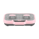 SALTUS Pink/Grey Vibration Plate with Resistance Bands and Bluetooth