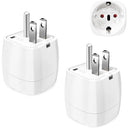 Vutizal Travel Adaptor - Pack of 2 for USA and EU Travel