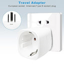 Vutizal - Pack of 2 Travel Adaptor USA Socket, EU to USA Plug, Compact Design