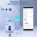 Wasart - Bluetooth 5.4 Wireless Earbuds with 40H Playtime & LED Display