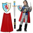 Dress your child as a noble knight with Wellchy's Children's Knight Costume. Includes a helmet, perfect for roleplay, dress-up parties, and medieval adventures. Keywords: children's knight costume, medieval roleplay, dress up