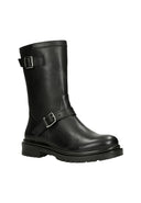 Wojas Cowboy/bike Ankle Boots Heel 1 Cm Black Leather Eu 41
