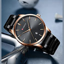 XIRUVE - Waterproof Quartz Watch for Men, Stainless Steel Strap, Minimalist Design