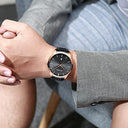 XIRUVE - Waterproof Quartz Watch for Men, Stainless Steel Strap, Minimalist Design