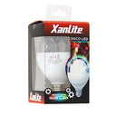 Xanlite - A60 Rotating Disco LED Bulb E27 Base, RGB Multicolor, 120° Beam Angle