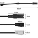 Xmsjsiy - MIDI 5 Pin DIN to XLR Splitter Y Adapter Cable, 50cm Length, Dual MIDI Output for Keyboards and Synthesizers